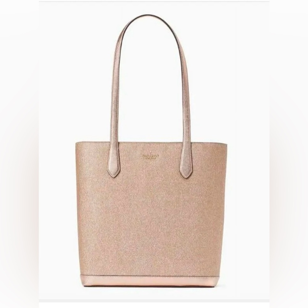 NWOT Kate Spade Tinsel Rose Gold Tote Bag